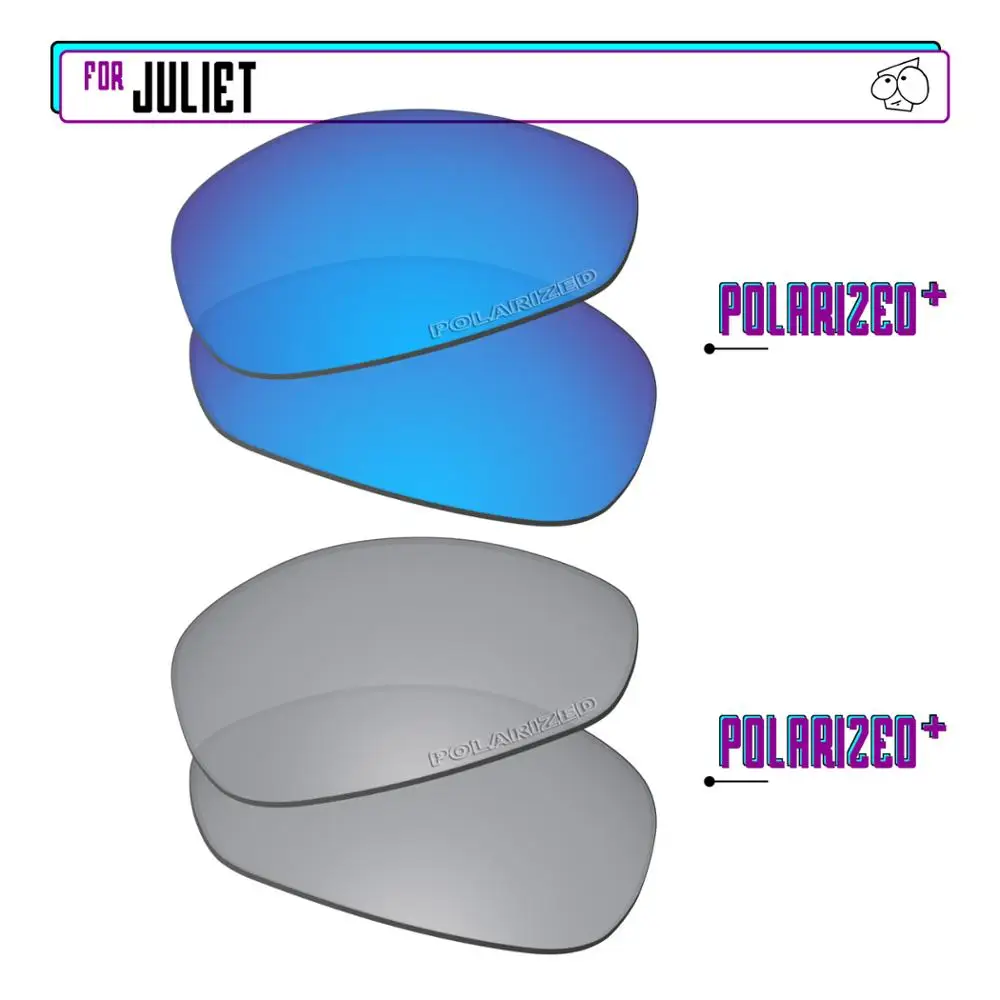 EZReplace Polarized Replacement Lenses for - Oakley Juliet Sunglasses - Sir P Plus-BluePPlus