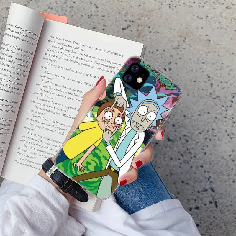 

Cartoon Funny Anime Ricks Mortys Phone Case For iphone 12 5 5s 5c se 6 6s 7 8 plus x xs xr 11 pro max mini