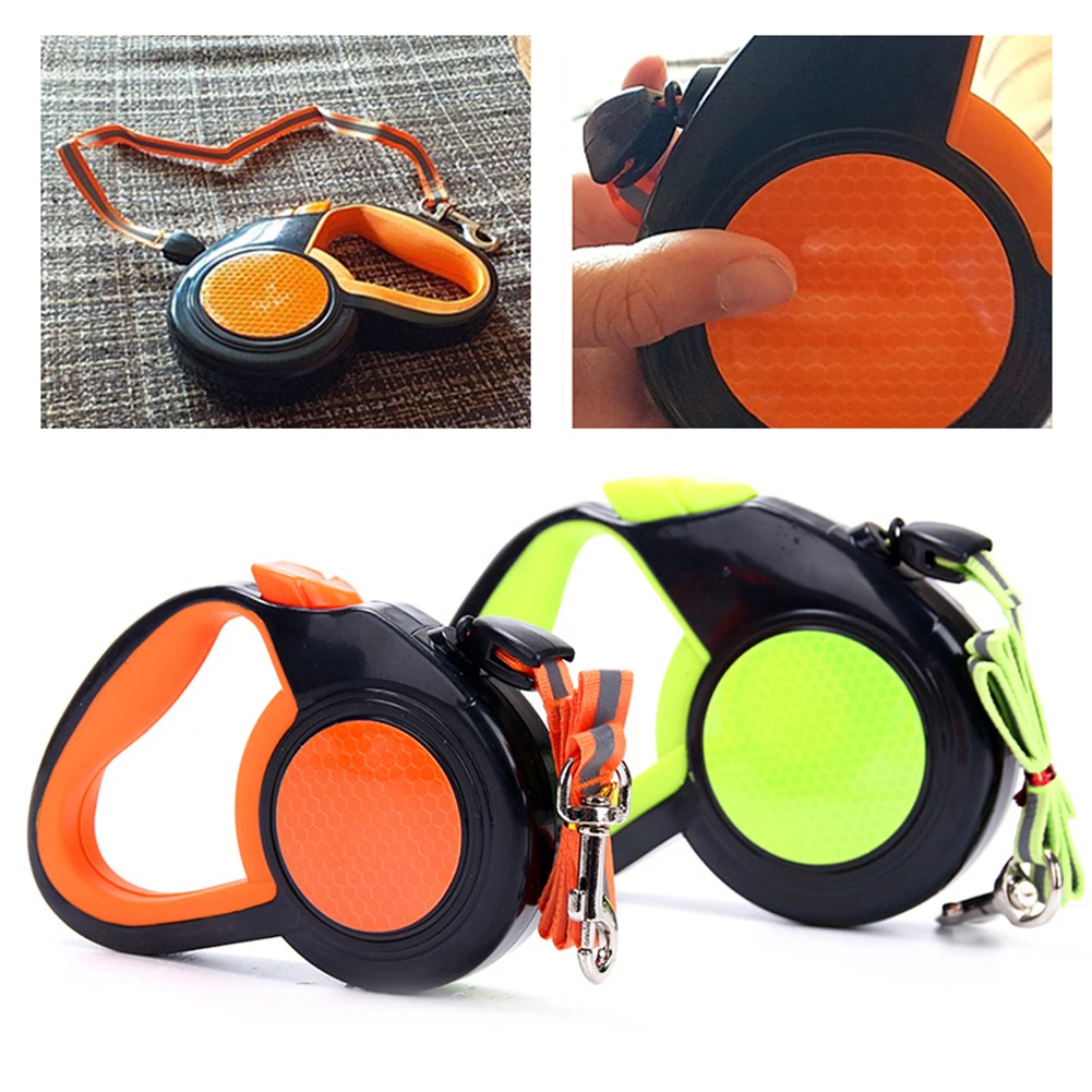 Противоскользящие выдвижные поводки для собак нейлоновые Светоотражающие с