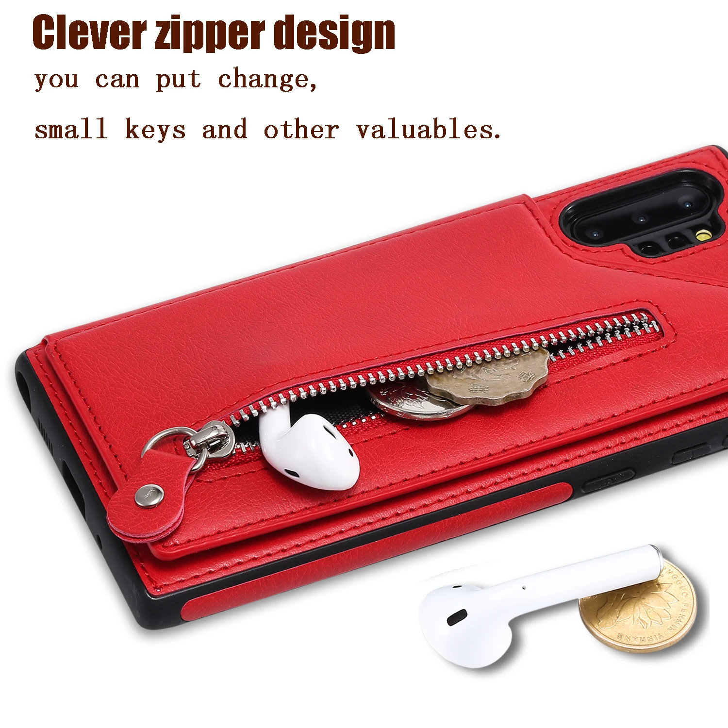 Классическая сумка на молнии для Samsung Galaxy Note 10 Pro противоударный чехол кошелек с