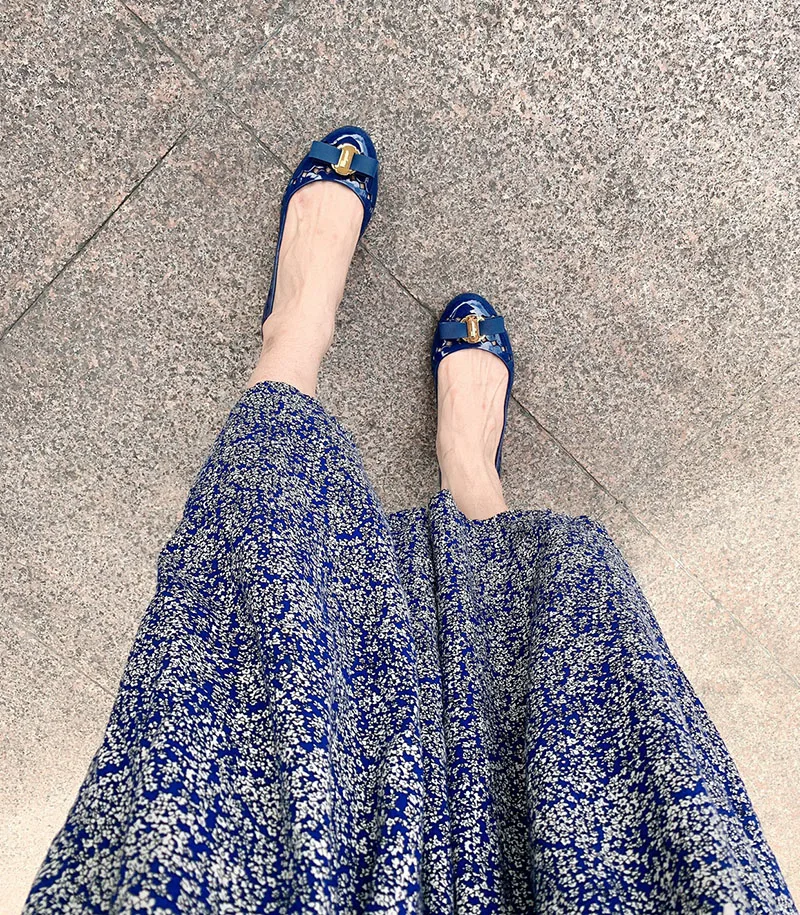 Women Dress Shoes Peach Peacock Flats Metal Drop Shipping Hollow Out Slip On Jelly Round Toe Bow Breathable Cute Patent Leather