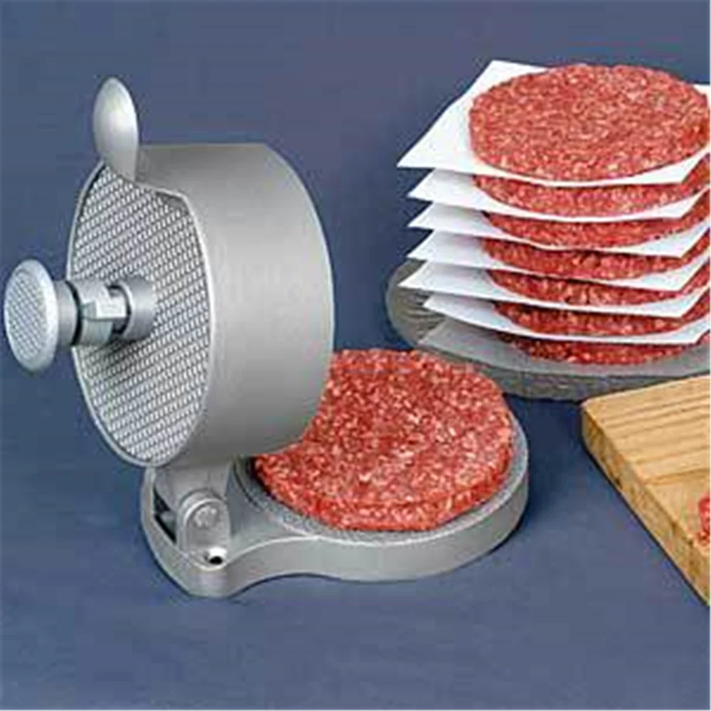 

Kitchen Round Shaped Aluminum Alloy Hamburger Mold Chef Maker Burger Press Mold Form Press Aluminum Meat Beef Tools