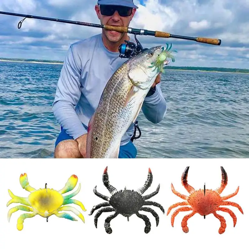 

10PCS Super Simulation Single Hook Crab Bait Bionic Bait 10cm Crab Hook Bait Fishing Lures Fishing Supplies Dropshipping
