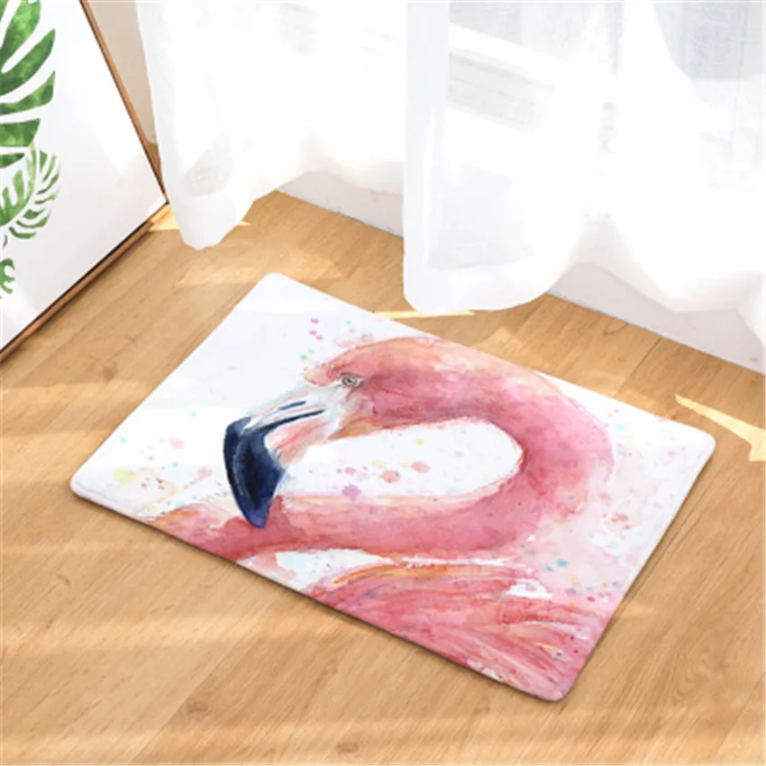 1 шт. 40x60 см Фламинго дома коврик для ванной на нескользящей подошве Ванная