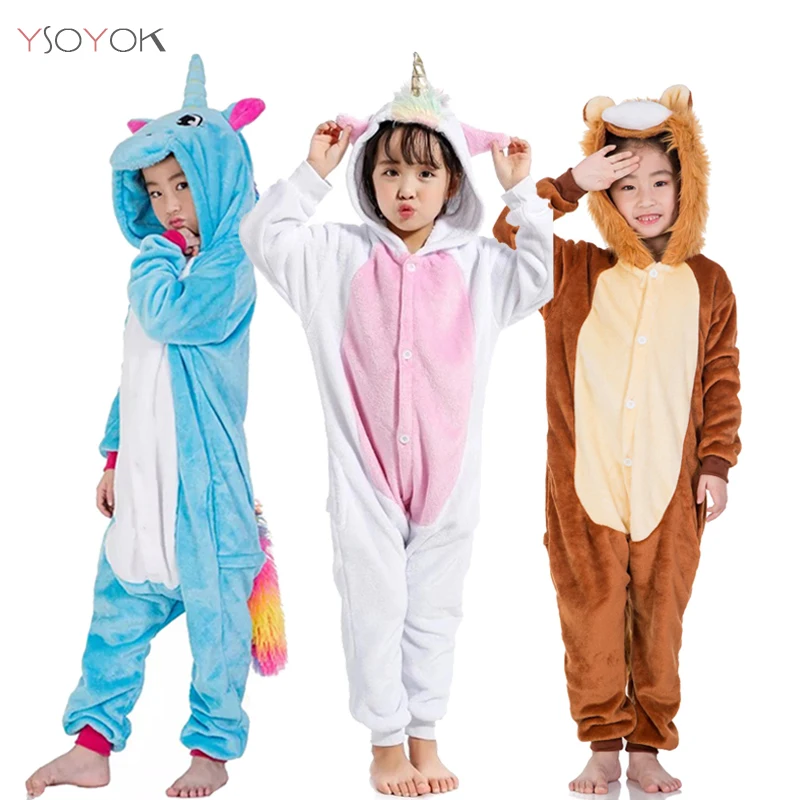 Kigurumi/Пижама с единорогом для мальчиков и девочек; Пижама с единорогом и львом; детская одежда для сна; комбинезон для малышей; Пижама; одеяло