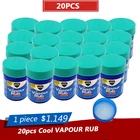 20 шт. пара руб белый Охлаждающий бальзам мазь против комаров головная боль зубной боли в желудке головокружение эфирное масло тигр бальзам для губ