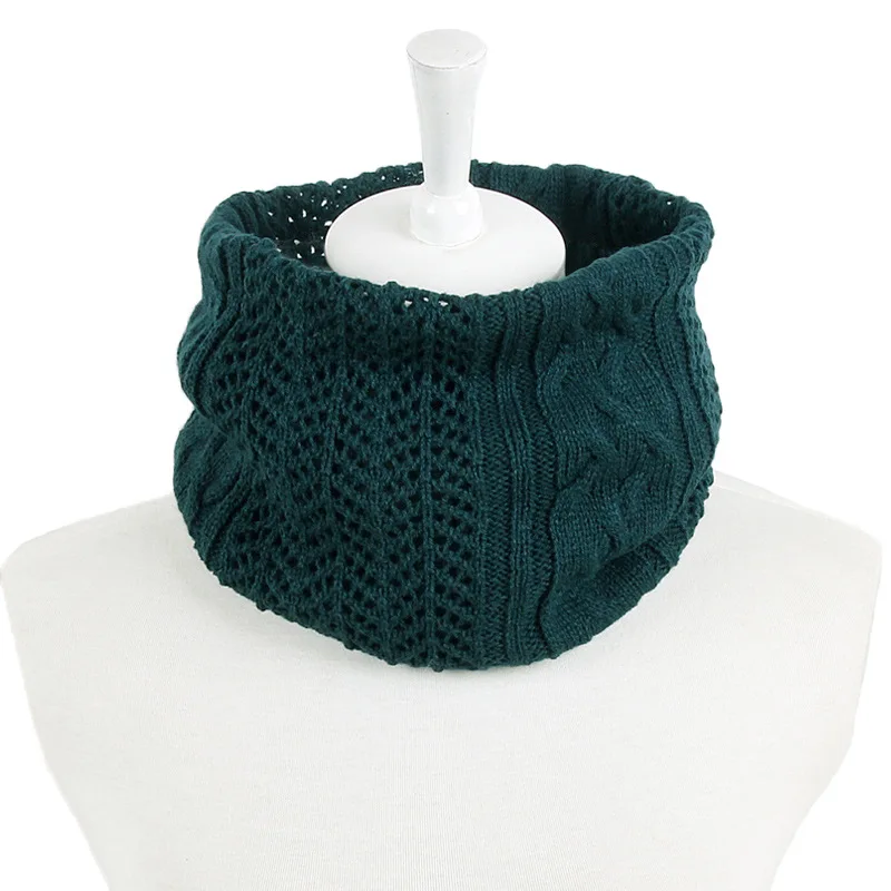 

Korean Version Single-Layer Knitted Woolen Hollow Neck Sleeve Winter Single Loop Fashion Hedging Scarf Bib Unisex Couples F15