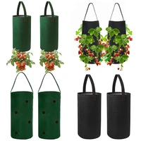 2pcs plant pot garden strawberry tomato hanging grow planter bags plant pot container garden tools grow bags for plants