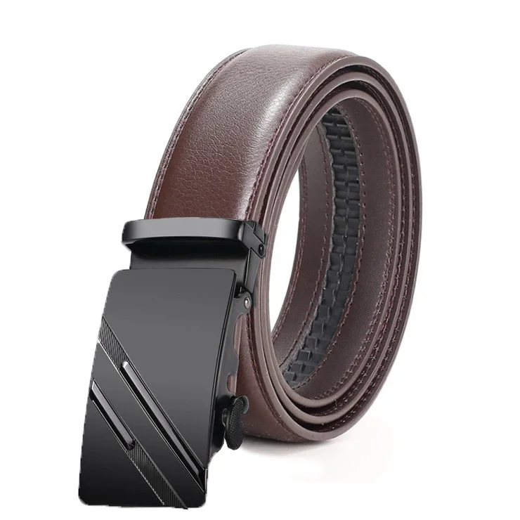 Ремень мужской из натуральной кожи с автоматической пряжкой 110-130 см | Аксессуары