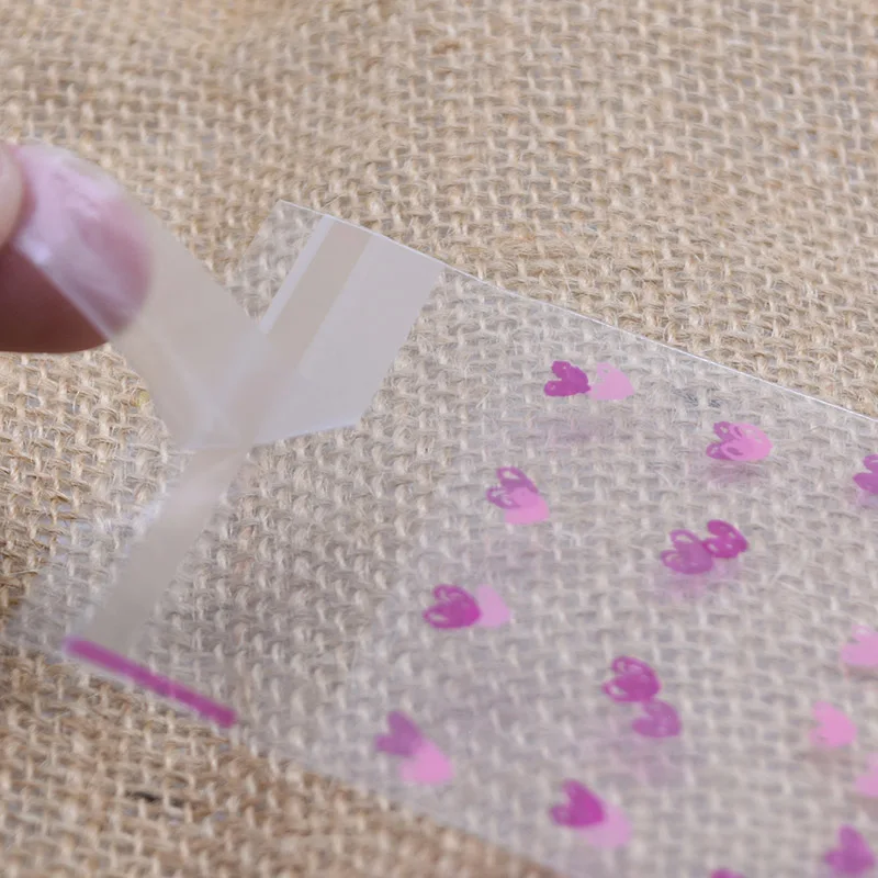 Пластиковые мешочки для печенья 50 шт. с милыми рисунками из мультфильмов цветов