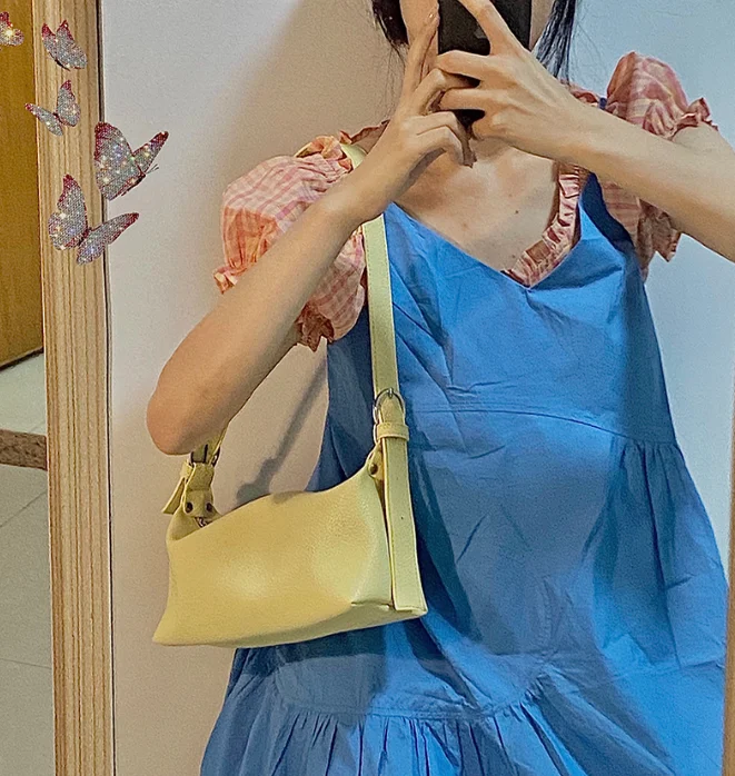 

Women bag pu leather candy color small handbag OL baguette women bag fashion casual shoulder messenger bag summer hekiiu09