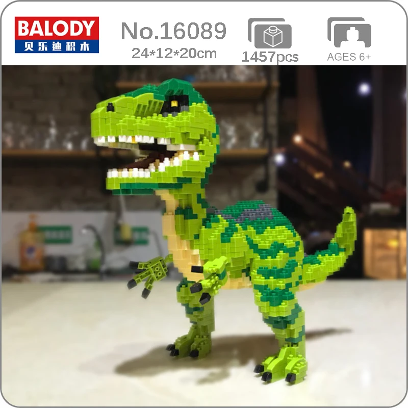 

Balody 16089, животный мир, древний Велоцираптор, монстр, 3D модель, «сделай сам», мини-алмазные блоки, кирпичи, строительные игрушки для детей, без ...