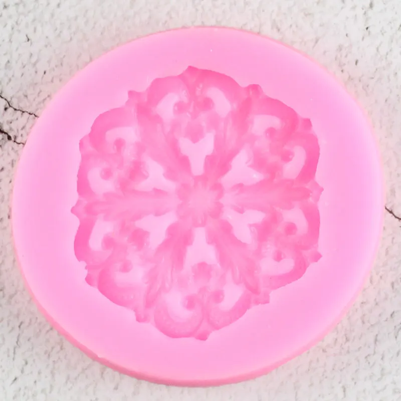 Цветочная гирлянда силиконовые формы рельефный барокко Топпер конфеты шоколад