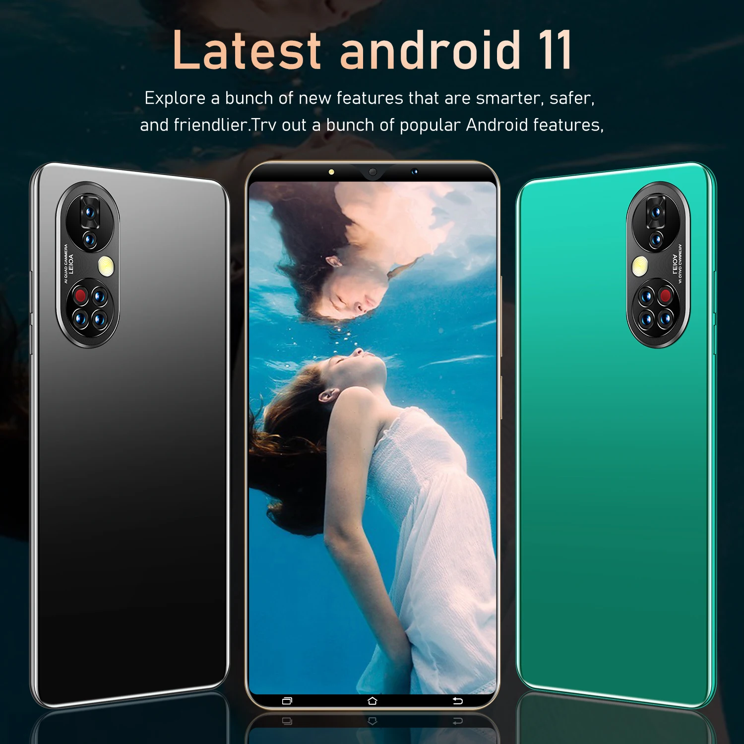 Смартфон глобальная версия 5 3 дюйма P50 Pro 4950 мАч 16 ГБ + 512 сотовый телефон на базе