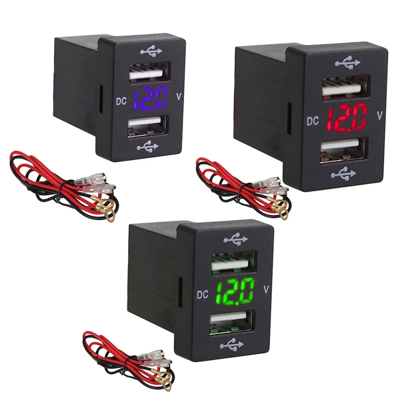 12V автомобильное зарядное устройство с предохранителем для Toyota 5V 4.2A телефона