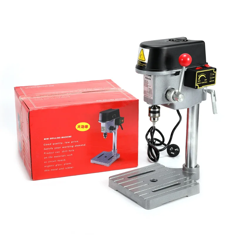 

220V Bench Drill Stand 240W Mini Electric Bench Drilling Machine Drill Chuck 0.6-6.5mm Wood Metal Electric Tools with Accessory
