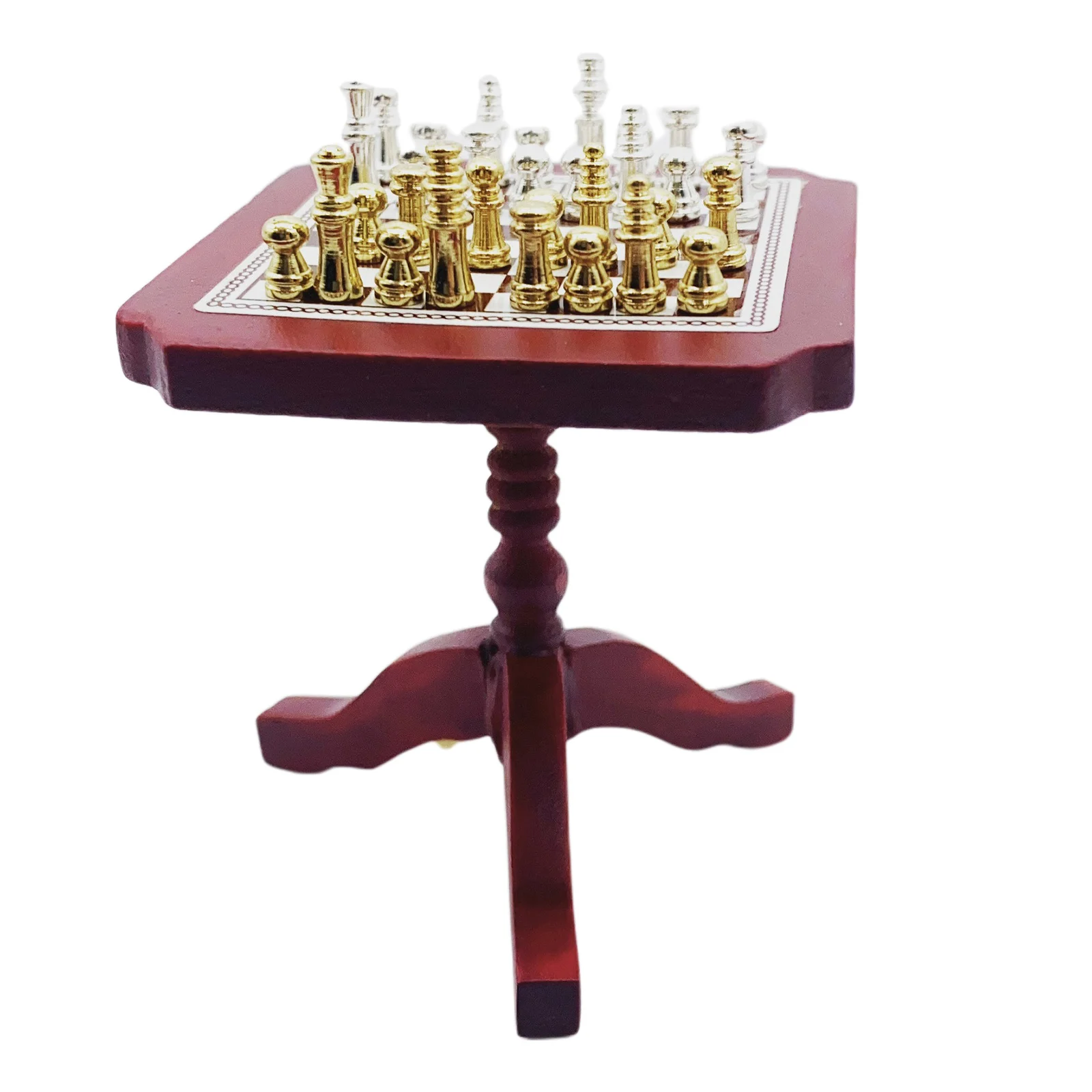 

1/12 Miniature Chess Set Model Dollhouse Furniture Miniature Home Ornaments