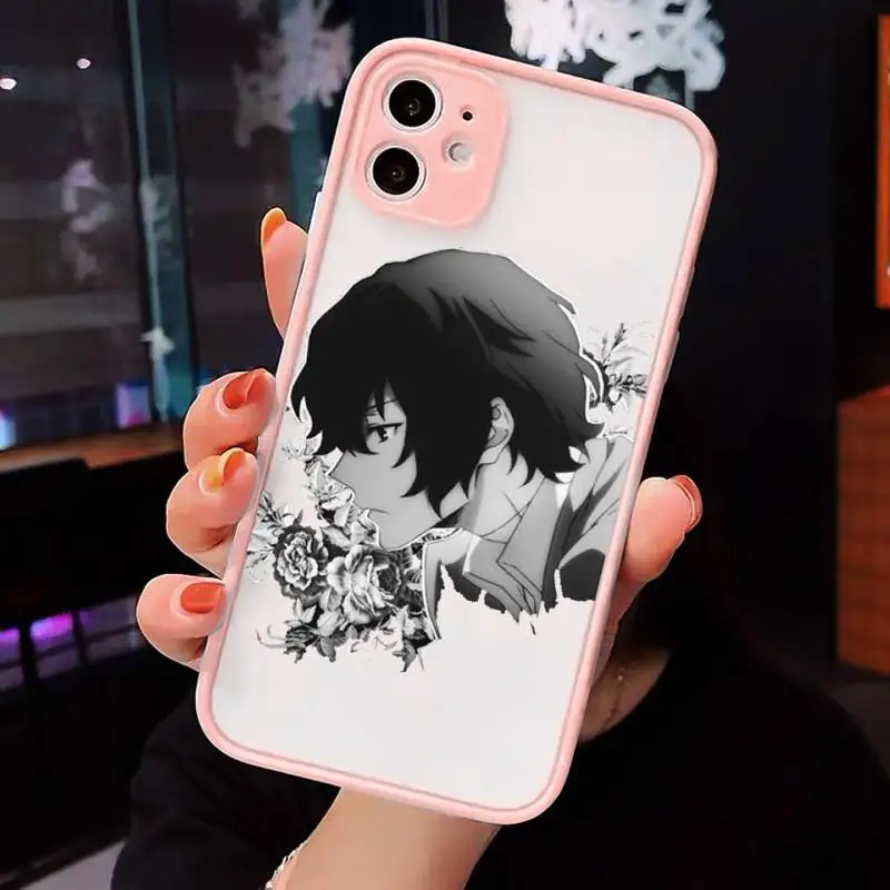 

anime bungou stray dogs Dazai Osamu Phone Case Matte Transparent for iPhone 7 8 11 12 s mini pro X XS XR MAX Plus cover funda