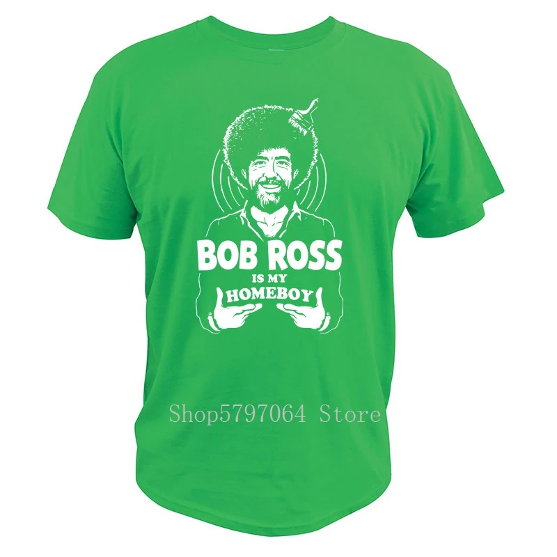 Футболка Боб Росс с надписью Joy Of Painting Tv Show Tops Bob Ross Is My Homeboy забавная повседневная