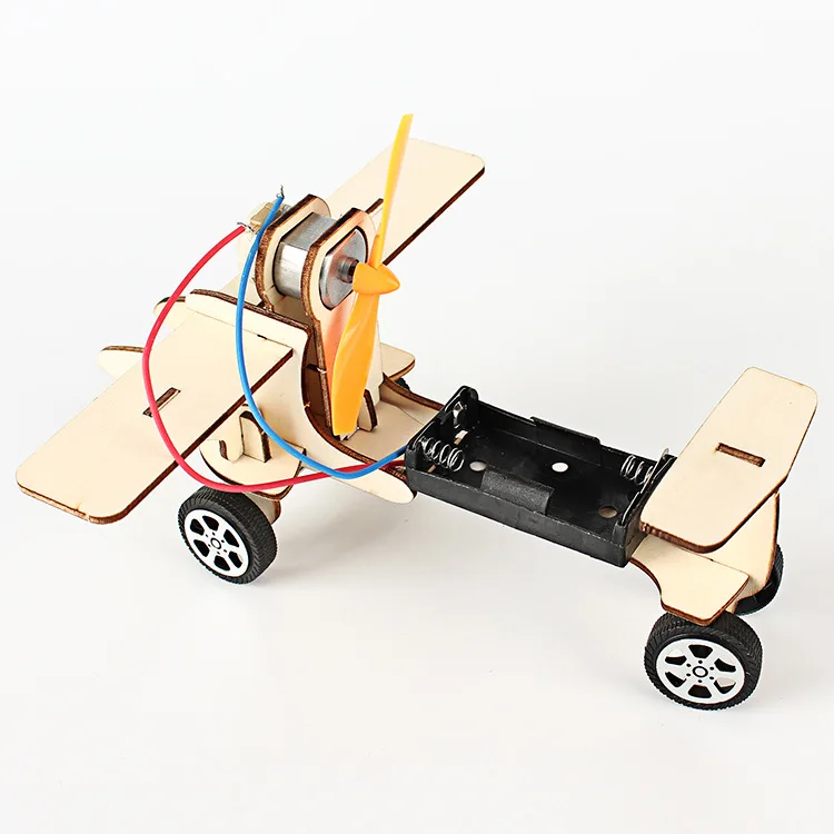 Креативный Деревянный DIY электрический спортивный автомобиль модель физико-научный комплект моделей конструктор Детские граффити развивающие игрушки