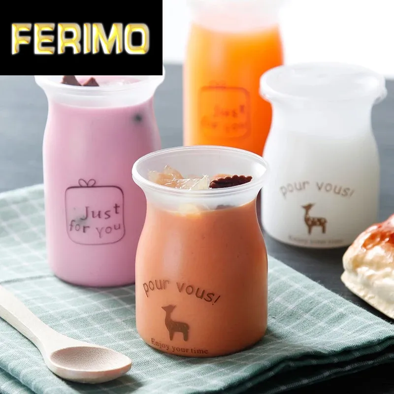 

10pcs Pudding Bottle resistant plastic Jelly Jar Yogurt Containers Milk Cup for Home Dessert Shop Restaurant