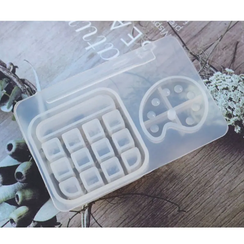 Ручная работа искусственная щетка форма для смолы лоток краски коробка брелок