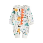 Комбинезоны для маленьких девочек хлопковые комбинезоны с длинным рукавом для младенцев мальчиков осенняя одежда для новорожденных Костюм