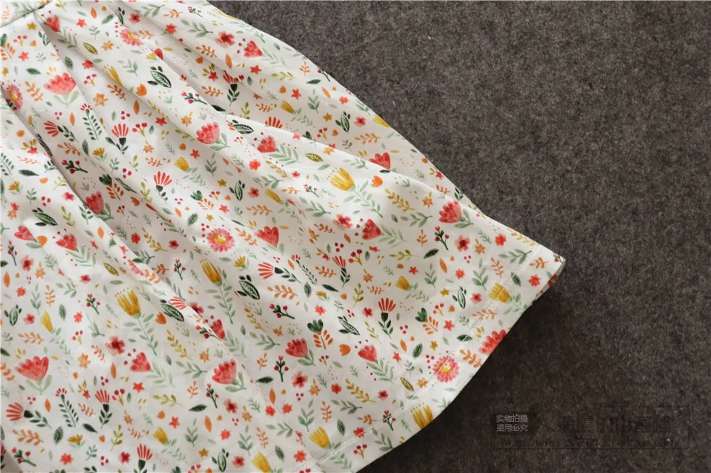 

3-7 Years Old Floral Dress Spanish Girl Baby Girl Cotton Bow Princess Dress Spring and Summer