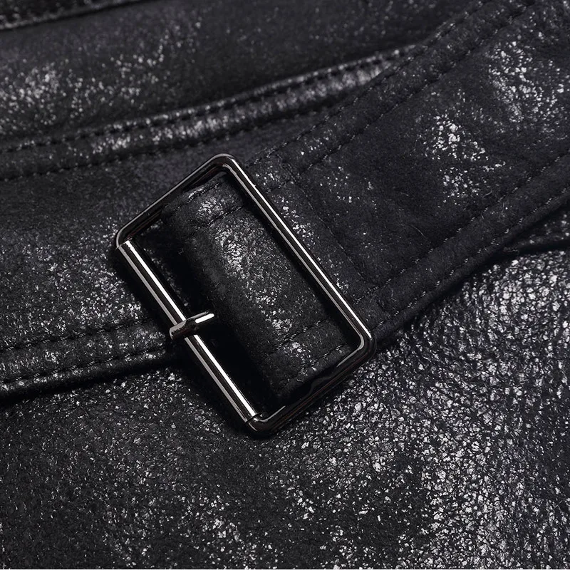 

Leather Jacket 2020 Men Sheep Shearling Real Fur Coat Hooded Winter Jacket Windbreaker for Mens Clothing Jaqueta De Couro