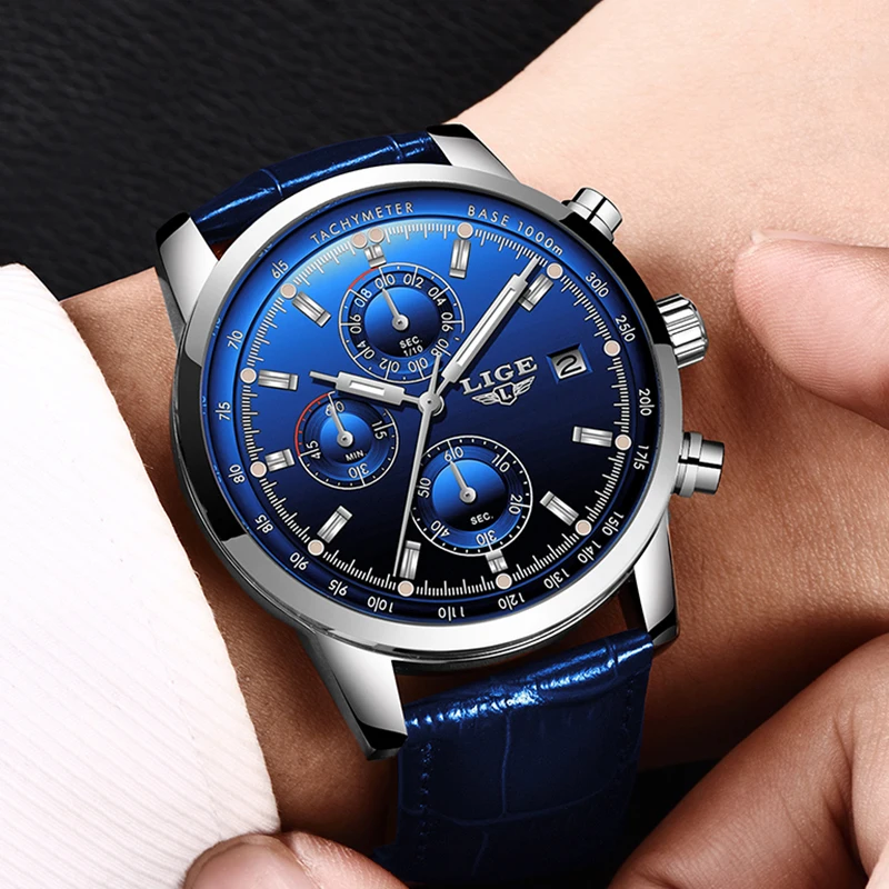 Relogio Masculino 2019 LIGE Watch Men Brand Luxury Fashion 24 Hour Date Quartz Clock Mens Watches Sport Leather Waterproof | Наручные