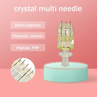 brand new crystal head multi needle 5pins injection system for ez vacuum hyaluronic acid skin care mesotherapy microneedling