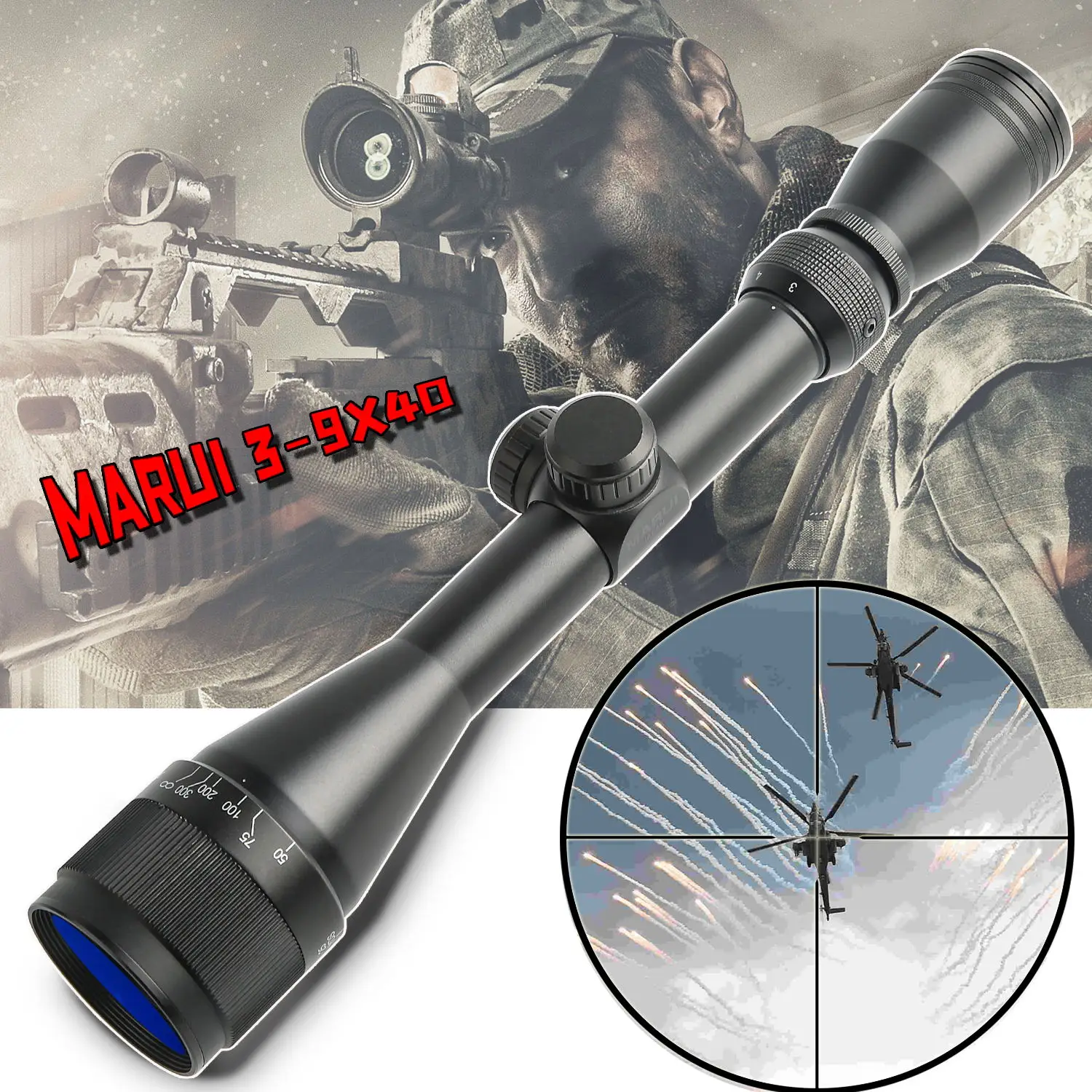 MARUI 3 9x40 охотничьи прицелы оптика винтовка тактический прицел страйкбол