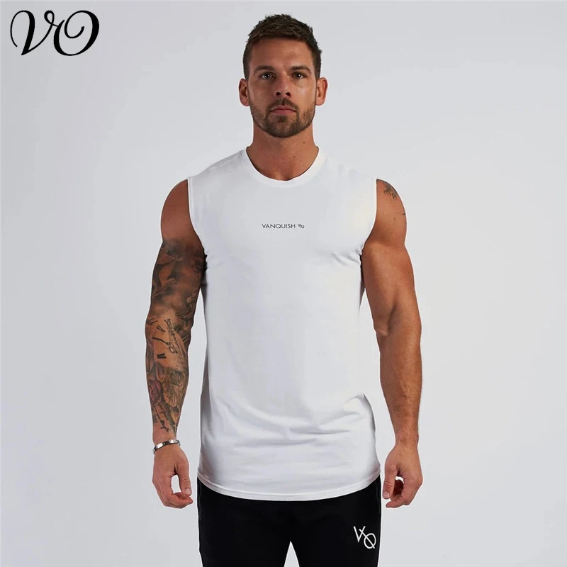 

Jogger men's clothing summer fashion cotton men's sportswear casual streetwear men's vest sleeveless round neck top