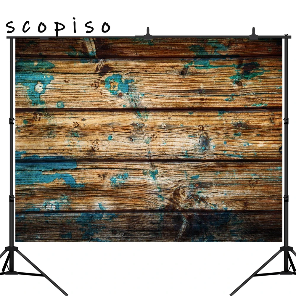 Scopiso задний фон с изображением деревянного пола Booth вечерние для фотосъемки фото