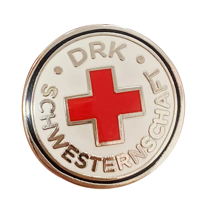 1940s Germany WWII Era DRK Sisterhood Combat Member Enamel Brooch Pins Badge Lapel Pin Alloy Metal Fashion Jewelry Accessories | Украшения
