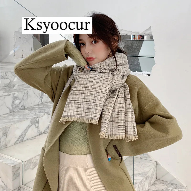 Size 190*60cm 2020 New Autumn/Winter Long Section Cashmere Fashion Scarf Women Warm Shawls and Scarves Brand Ksyoocur E18 |