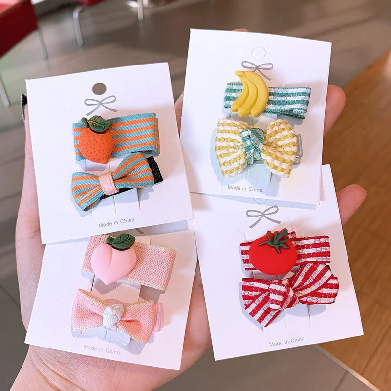 

2PCS/Lot Cute Flowers Cartoon Animals Hairpins Hair Clips Girls Lovely Hairpins Headband Barrettes Fashion Baby Hair Accessories