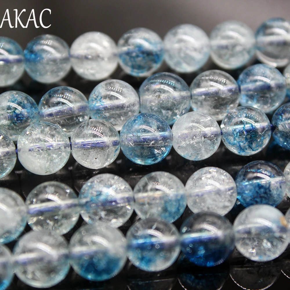 

2strands/set AKAC approx8mm+-0.2 Natural blue quartz loose beads for jewelry diy making