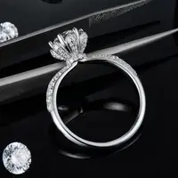 Blooming Moissanite Masterpiece Flower Ring 5