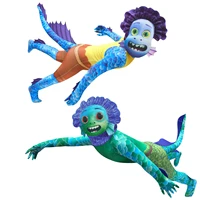 2021 movie luca kids cosplay fish monster halloween costume raya bodysuit fancy set children carnival party performance costume