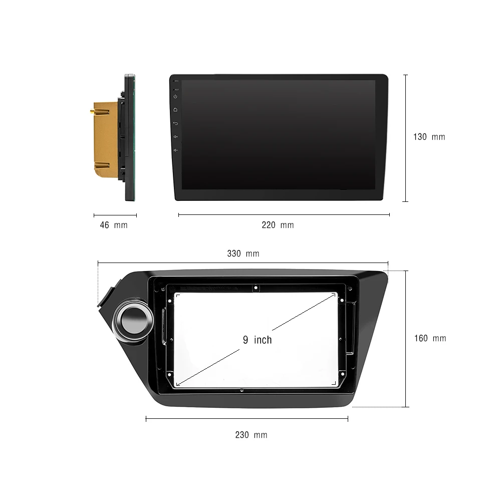 Автомагнитола LeeKooLuu 2 Din Android мультимедийный плеер gps навигация для Kia k2 RIO 3 4 2011 2012