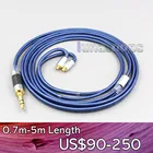 LN006791 Litz 99% чистый Серебристые Наушники высокой четкости кабель для Dunu T5 Titan 3 T3 (увеличение длины MMCX)