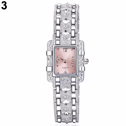 

Watches Women Elegant Lady Slim Watch Band Bracelet Quartz Wristwatch Rectangle Case Watch