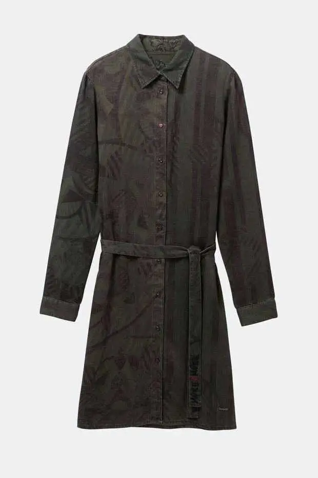 Espanhol Graus areia Ретро lavado Lapela vestido