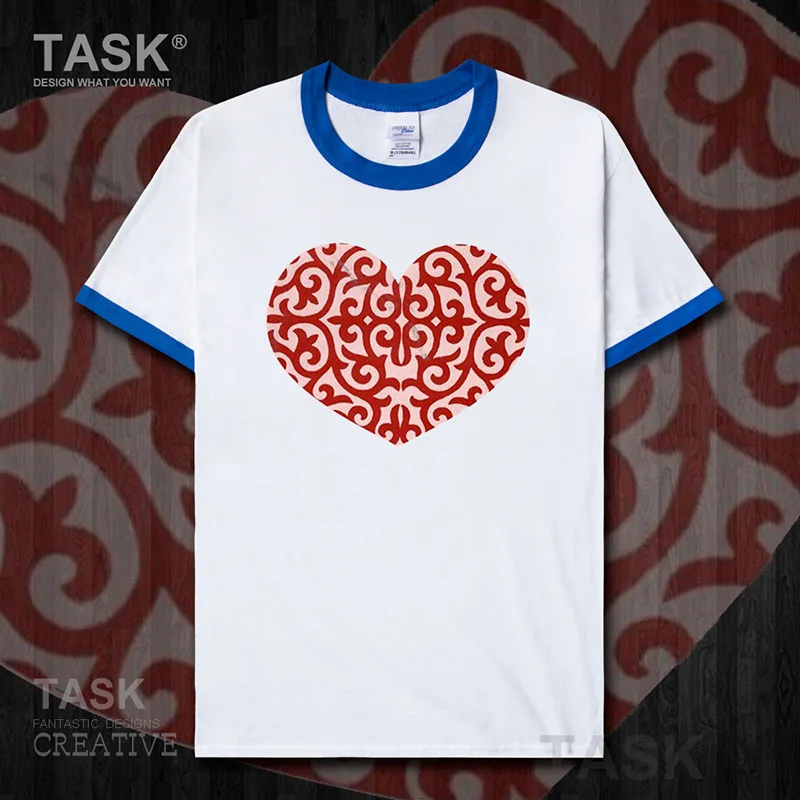 Kazakhstan KAM Kazakh short-sleeved T-shirt male KAZAKH totem Special ethnic half-sleeved clothes summer Fashion 05 | Мужская одежда