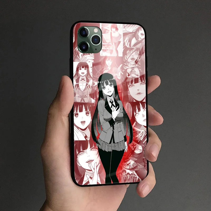jabami yumeko kakegurui anime cover for iphone se 6s 7 8 x xr xs 11 pro max samsung s note 10 20 plus glass phone case shell free global shipping
