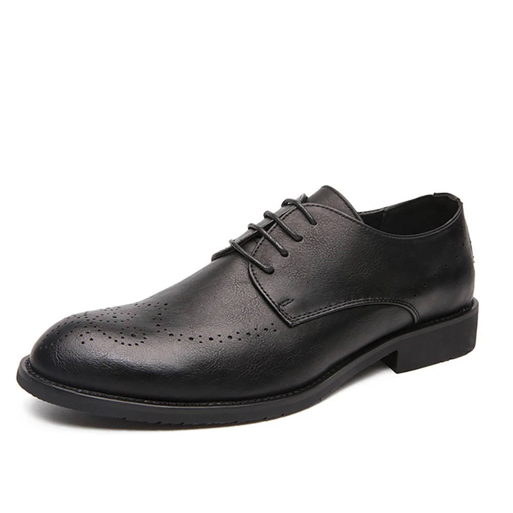 

High Quality Mens Dress Shoes Formal Business Lace-Up Full Minimalist Shoes For Men Men Dress Shoes Black Men Loafers
