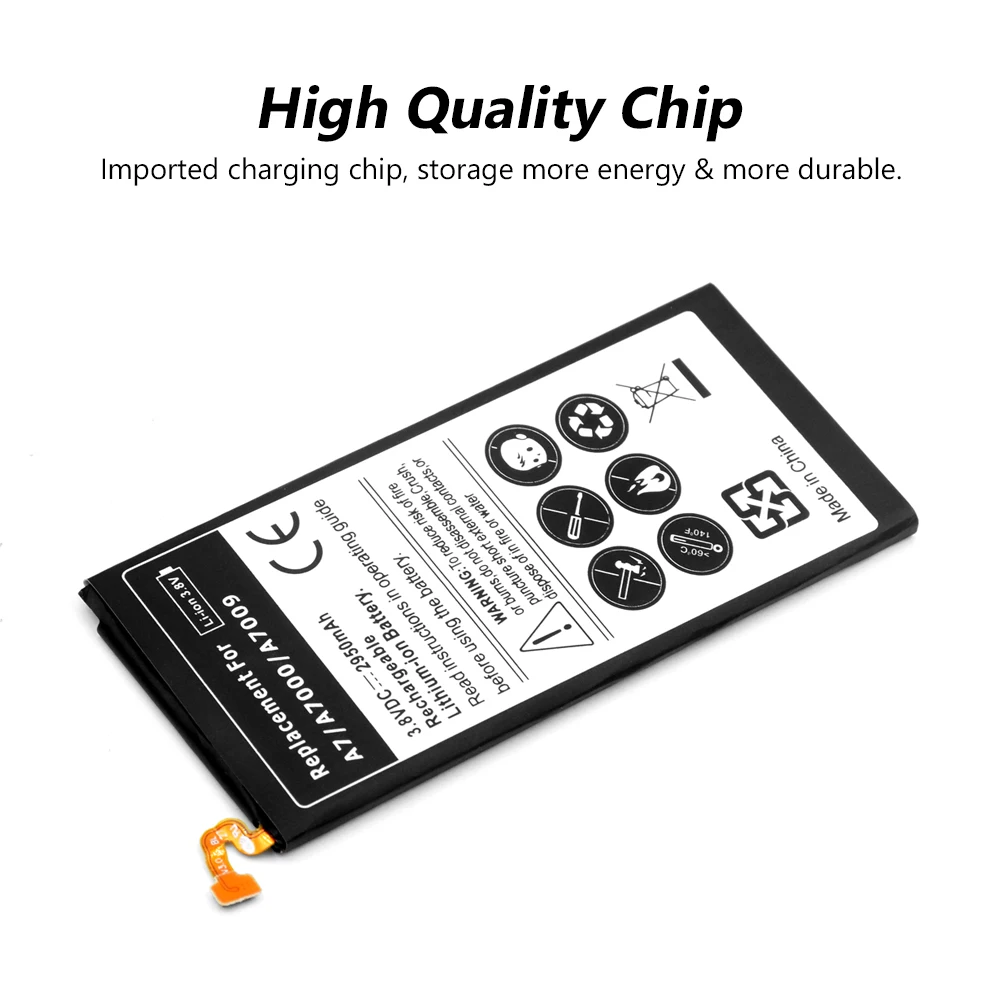 Перезаряжаемый литиевый аккумулятор 2950 мАч для телефона Сменный Samsung Galaxy A7 A7000 A700S