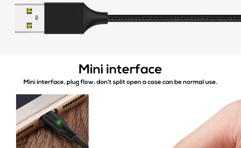 Магнитный мини-кабель-usb для samsung Xiaomi huawei Micro usb type C нейлоновый Плетеный светодиодный кабель USB C для IPhone X XS Max