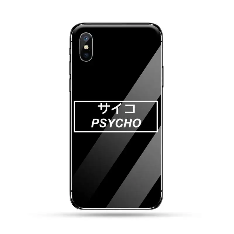 

Aesthetic text letter Japanese Anime luxury Phone Case funda Tempered glass For iphone 5C 6 6S 7 8 plus X XS XR 11 PRO MAX